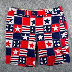 Loudmouth Golf Shorts Mens 40x9 Red White Blue Flag Golf Outdoor